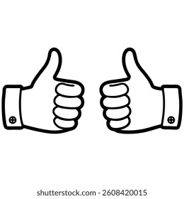 thumbs up isolated on a white background