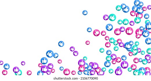 Dreh dich isolierte Vektorgrafiken wie Symbole sozialer Medien um. Empfehlungssymbole, Etiketten guter Wahl. Wählen Sie Web-Buttons mit der Hand. Soziale Medien wie Symbole. Empfohlene Symbole verstreuen. Ähnliche Symbole