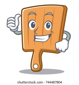 Thumbs up kitchen board character cartoon