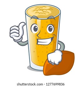 Thumbs up lassi mango in a cartoon bottle