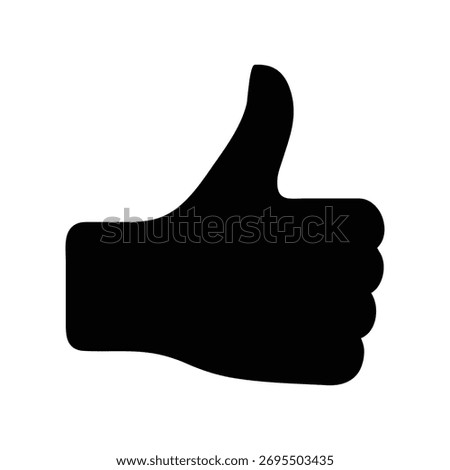 Thumbs up like approval hand symbol vector design