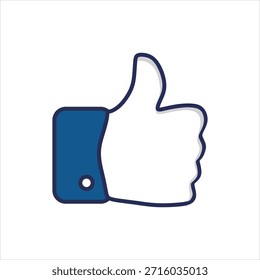 Pulgares hacia arriba como ícono de Botón para las redes sociales