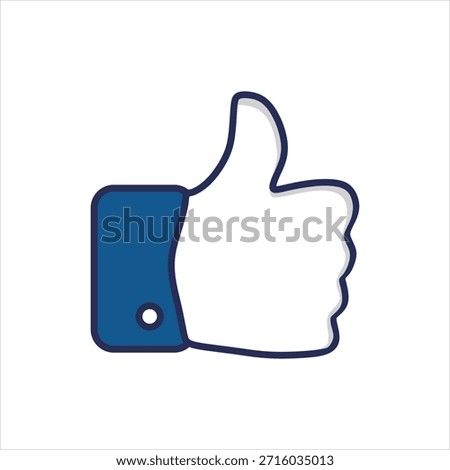 Thumbs Up Like Button Icon for Social Media