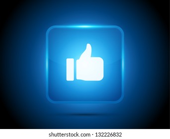 Thumbs up or like buttons. Vector illustration.