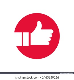 thumbs up like good finger icon symbol vector simple designs