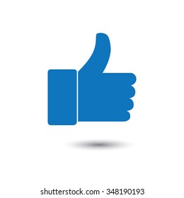 thumbs up or like hand vector icon for social media websites and mobile apps