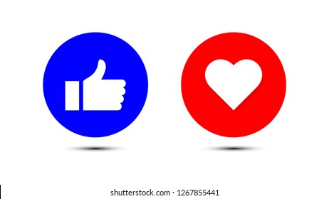 Thumb Heart Icon Empathetic Emoji Reactions Stock Vector (Royalty Free ...