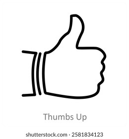 Thumbs Up and like icon concept