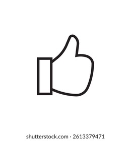 thumbs up like icon editable outline stroke vector eps
