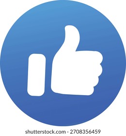 Pulgares hacia arriba como ícono que muestra Aprobación y Acuerdo para reacciones en medios sociales, App, Sitios web y herramientas de comunicación digital