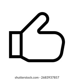 Pulgares hacia arriba como icono de contorno
