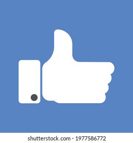 
Thumbs up like a social network icon with a new symbol of gratitude. Idea - blogging and online messaging, social networking services.