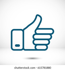 Thumbs Up Like Vector Icon