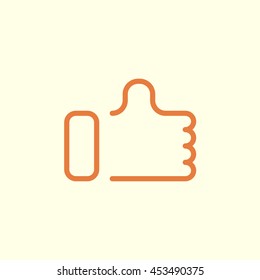 thumbs up line icon
