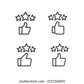 Thumbs up line icon. Like icon