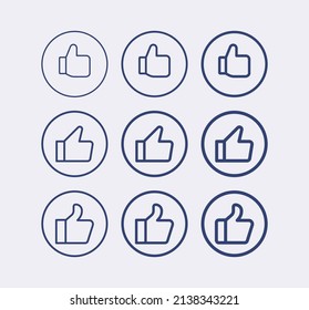 Thumbs up line icon. Like icon