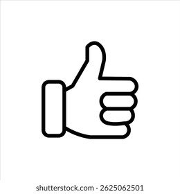 thumbs up line icon vector on white background.
