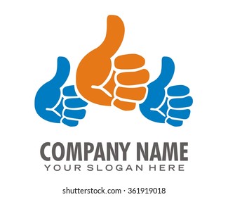 thumbs up logo icon vector