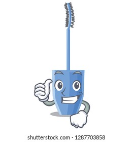 Thumbs up mascara brush in the cartoon shape