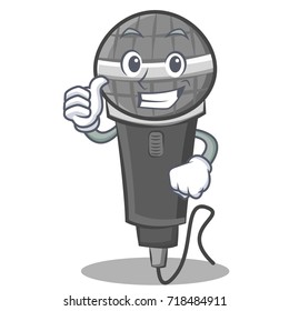 Thumbs up microphone cartoon character design