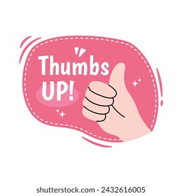 Thumbs up Motivation Sticker Design