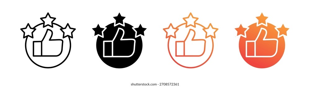 Thumbs Up Multiple Style Icon Set Collection