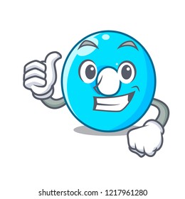 Thumbs up the number zero on a cartoon