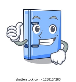 Thumbs up office binder with file character funny