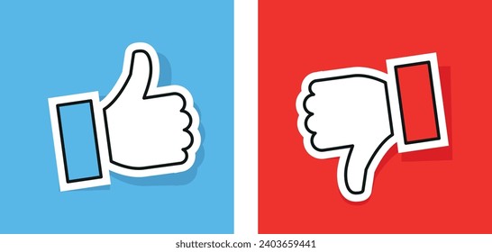 Thumbs up on white background