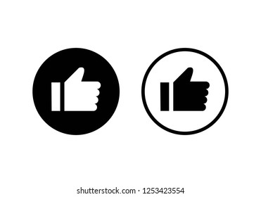 Thumbs up on a white background. social media icon. like icon. 
