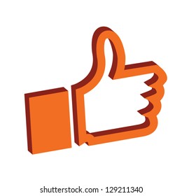 Thumbs up orange