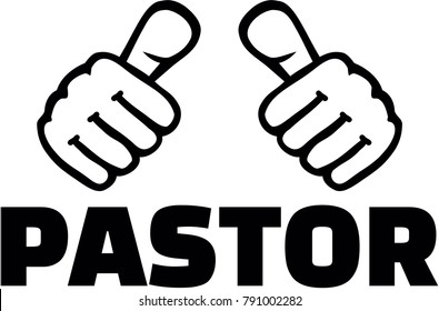 Thumbs with pastor job title