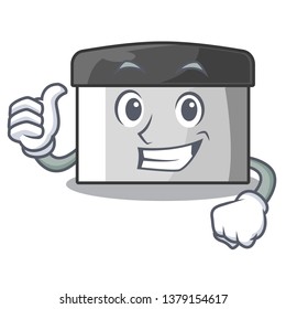 Thumbs up pastry scraper isolated with the cartoon