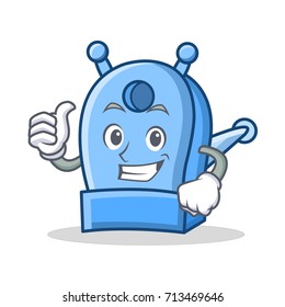 Thumbs up pencil sharpener character cartoon
