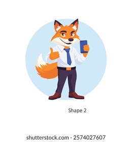 Thumbs up and phone vector character illustration. EPS 10 File