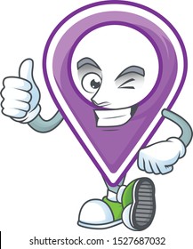 Thumbs up pin location icon for direction clue