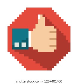 thumbs up pixel art