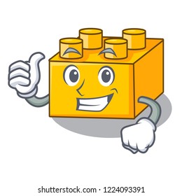 Thumbs up plastic shaped toy on construction character