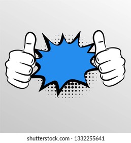Thumbs pointing on chest