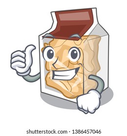 Thumbs up pork rinds in a cartoon jar