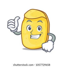 Thumbs up potato chips character cartoon