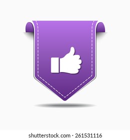 Thumbs Up Purple Vector Icon Design