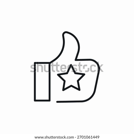 thumbs up quality icon sign vector