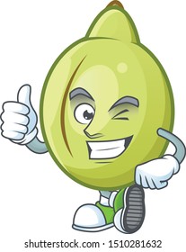 Thumbs up raw gubinge cartoon for design character