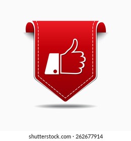 Thumbs Up Red Vector Icon Design