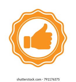 Thumbs Up Ribbon Circle Design
