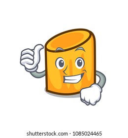 Thumbs up rigatoni character cartoon style