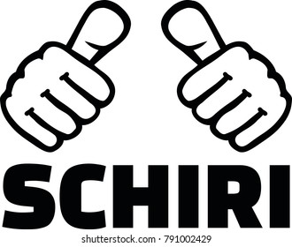 Thumbs with short german referee job title male