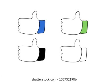 Thumbs Up sign  vector   eps.10