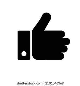 Thumbs up silhouette icon. Vector.